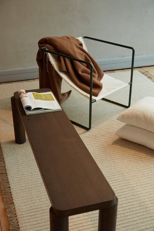 NODI Tasseled Wool Large Rug in Oatmeal