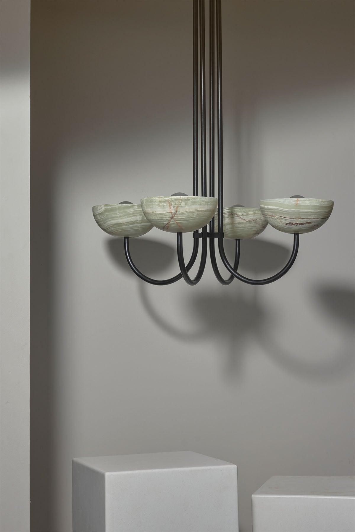 Marz Aurelia Chandelier, Quad Pendant Light, Stone