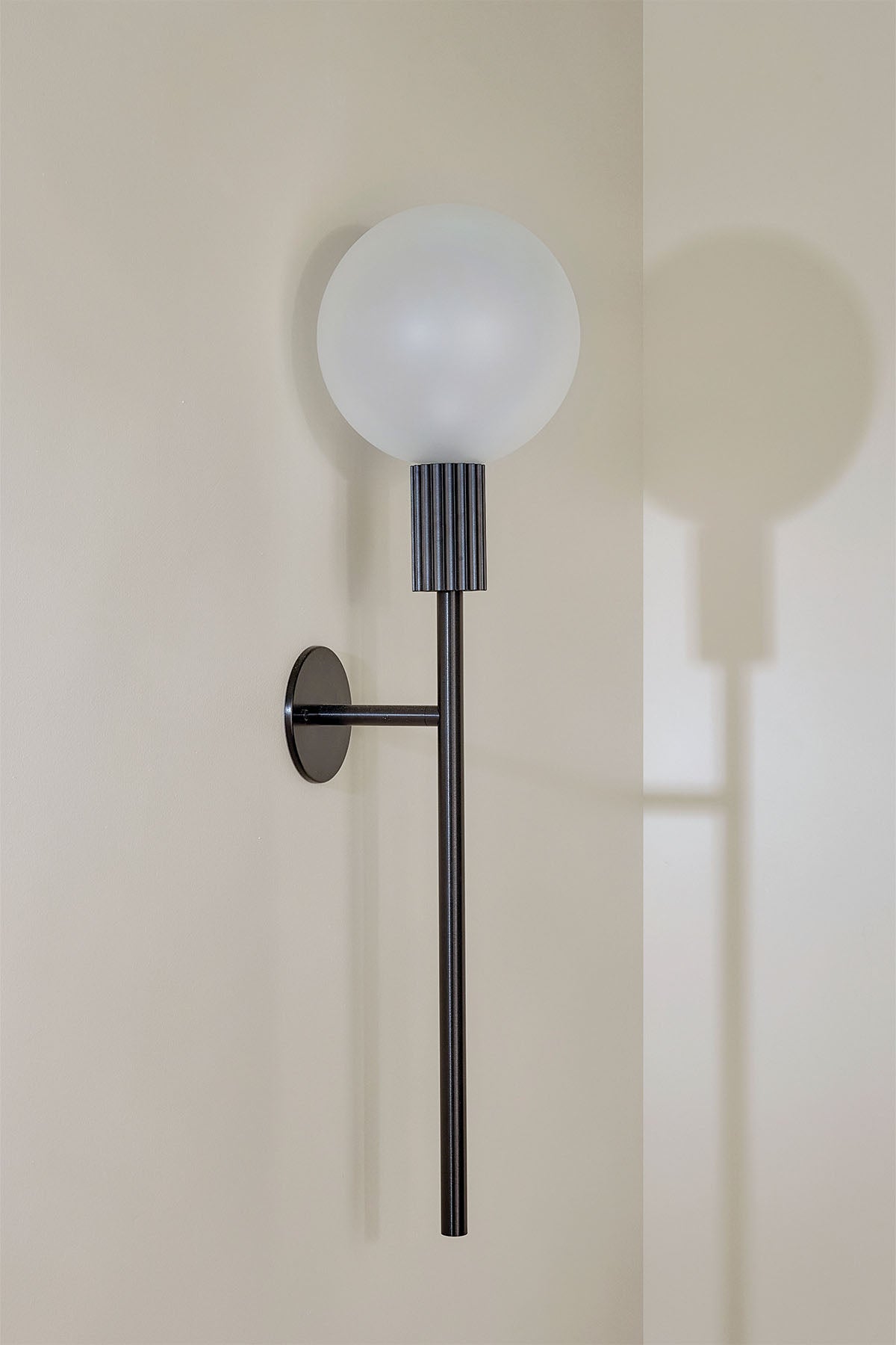 Attalos Wall Light 200_Brushed Black