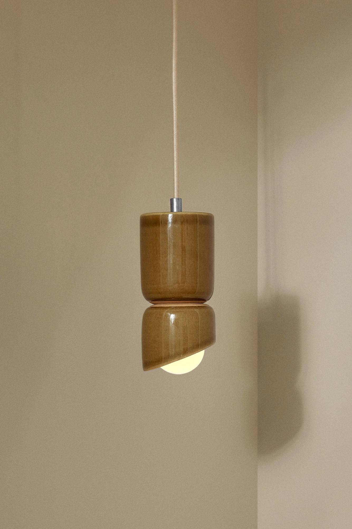 Terra 1.5 Ceramic Pendant Light - Fabric | Marz Designs