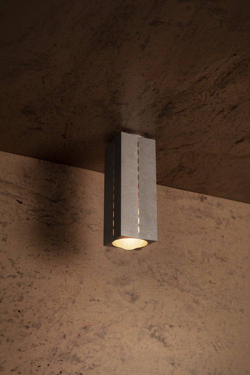 Polaris Ceiling, Lge, Tumbled Aluminium