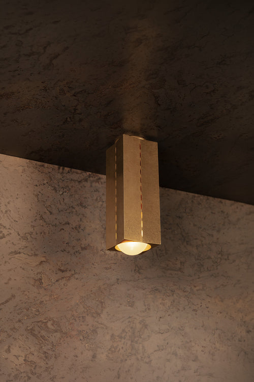 Polaris Ceiling, Lge, Tumbled Brass