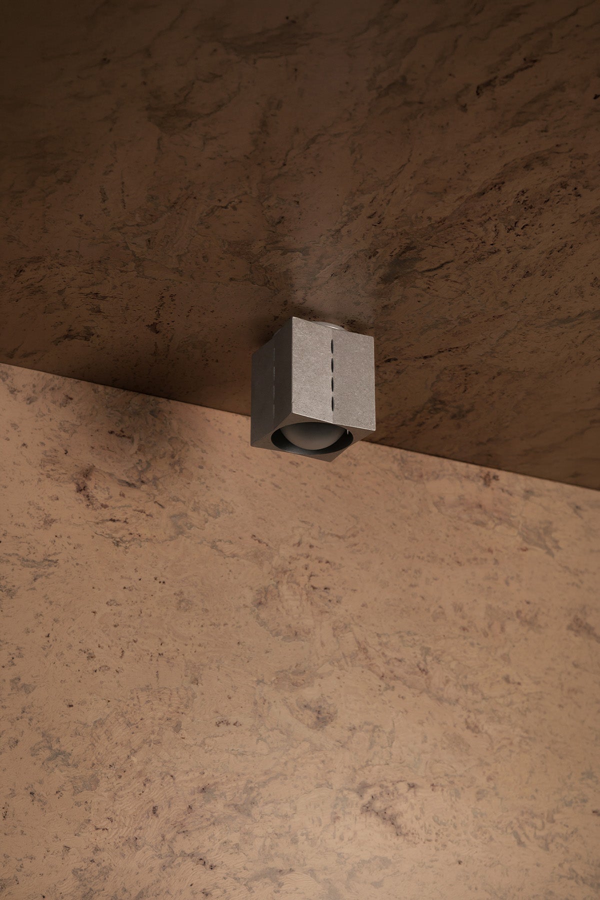Polaris Ceiling, Sm, Tumbled Aluminium