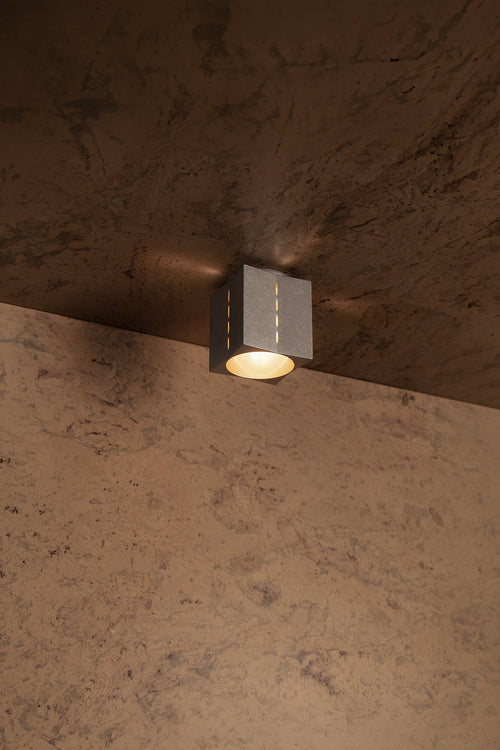 Polaris Ceiling, Sm, Tumbled Aluminium
