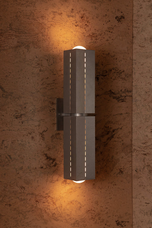 Polaris Wall Light, Lge, Tumbled Aluminium