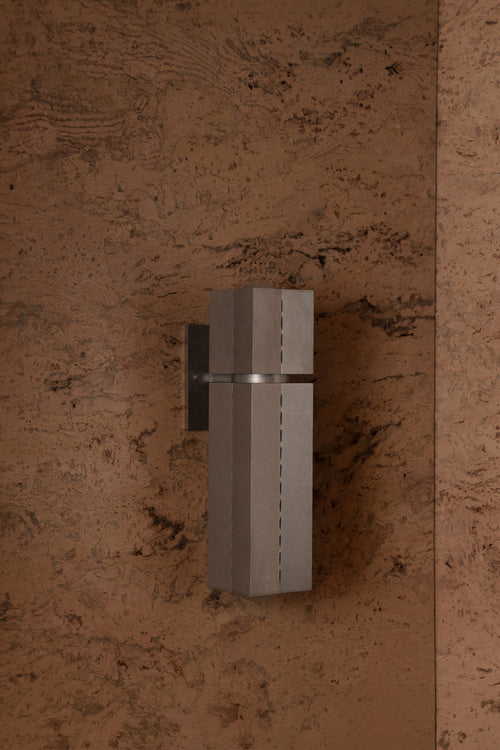 Polaris Wall Light, Medium, Tumbled Aluminium