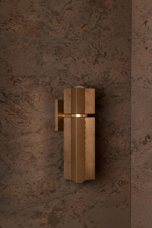 Polaris Wall Light, Medium, Tumbled Brass