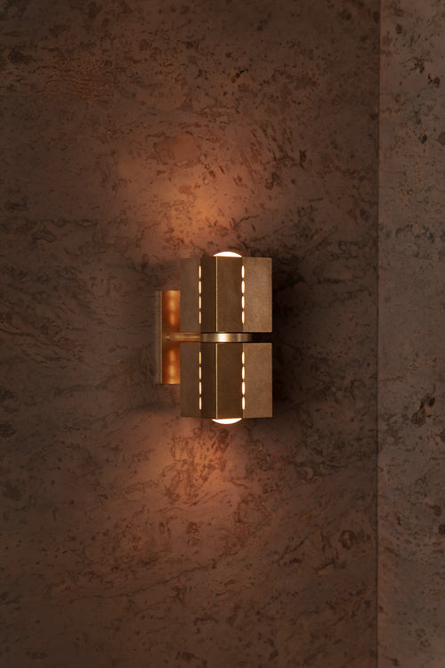 Polaris Wall Light, Sm, Tumbled Brass