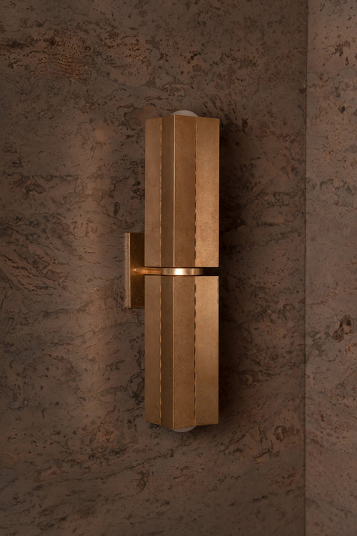 Polaris Wall Light, Lge, Tumbled Brass