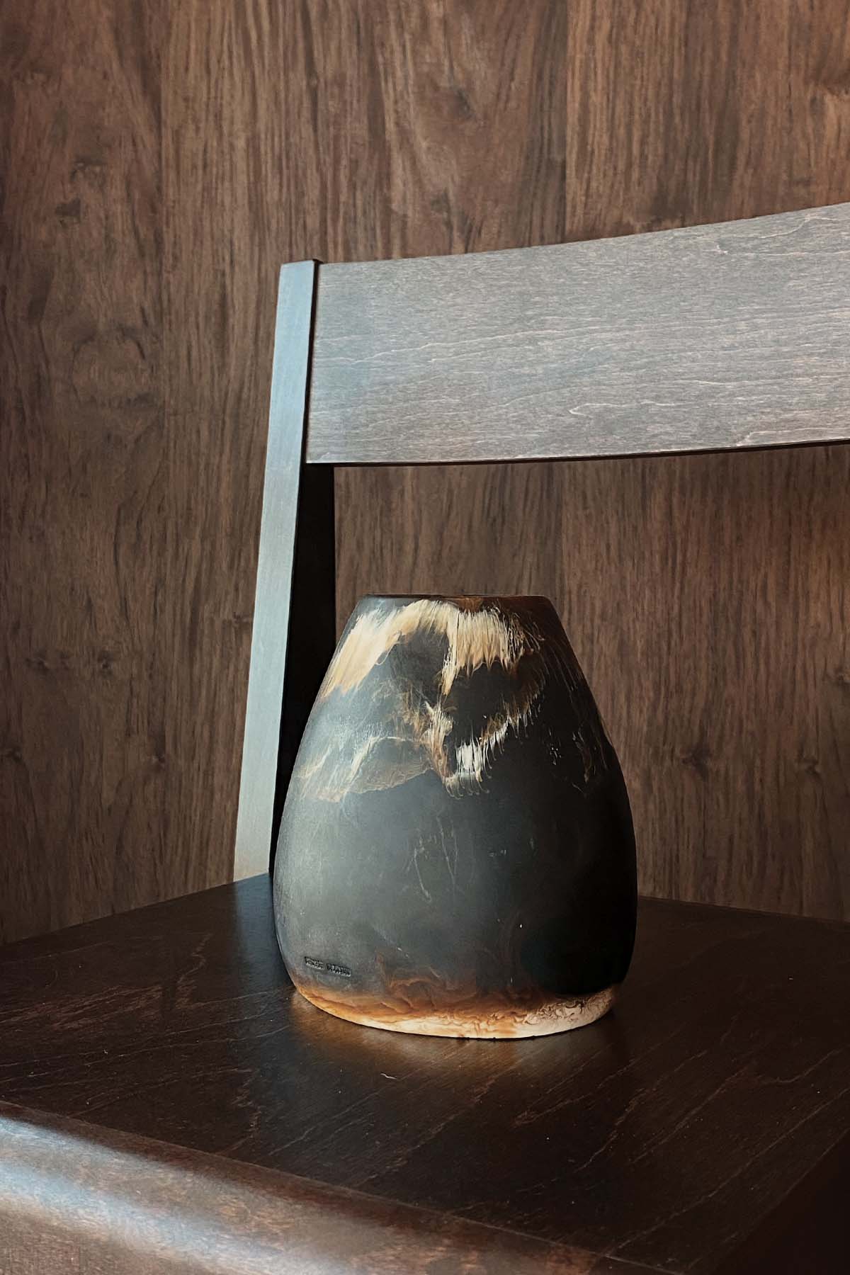 Dinosaur Designs Large Stone Vase - Dark Horn
