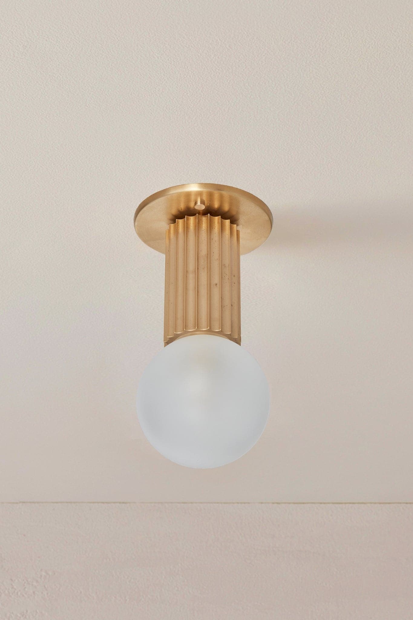 Attalos Ceiling Light, Slim Base in Brass - Marz DesignsMarz Designs