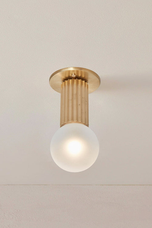 Attalos Ceiling, Slim Base in Brass