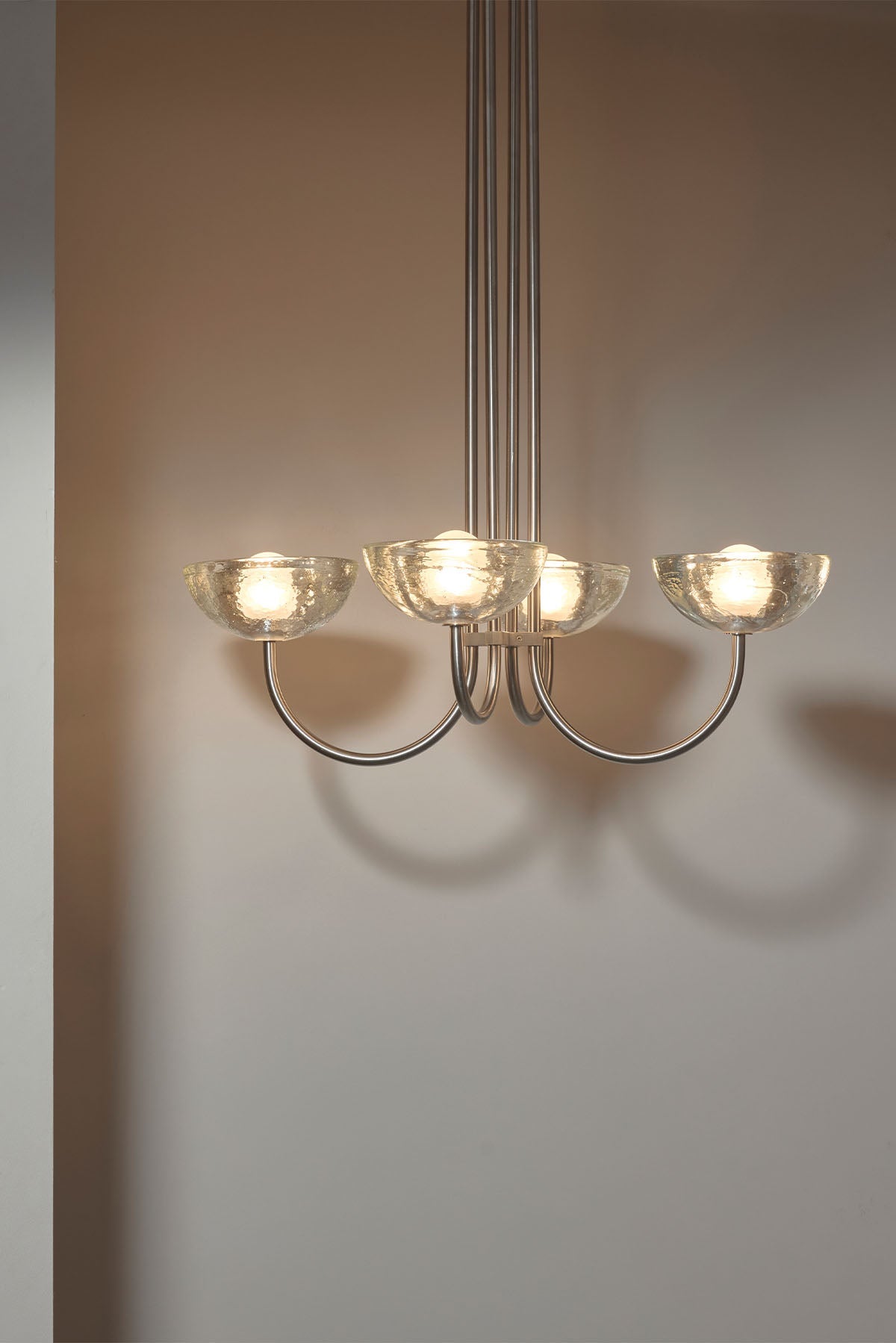 Aurelia Chandelier, Narrow Pendant Light, Cast Glass - Marz DesignsMarz Designs