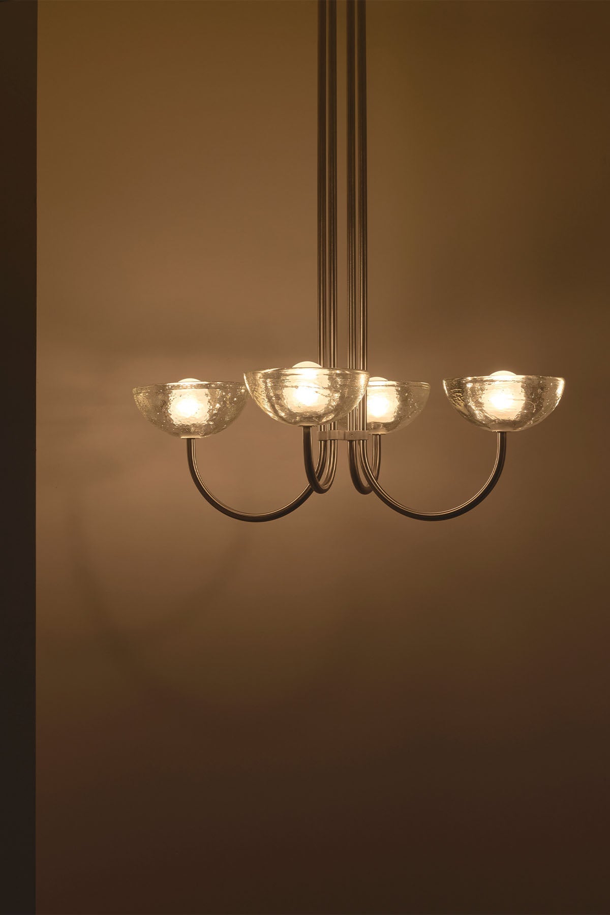 Aurelia Chandelier, Narrow Pendant Light, Cast Glass - Marz DesignsMarz Designs