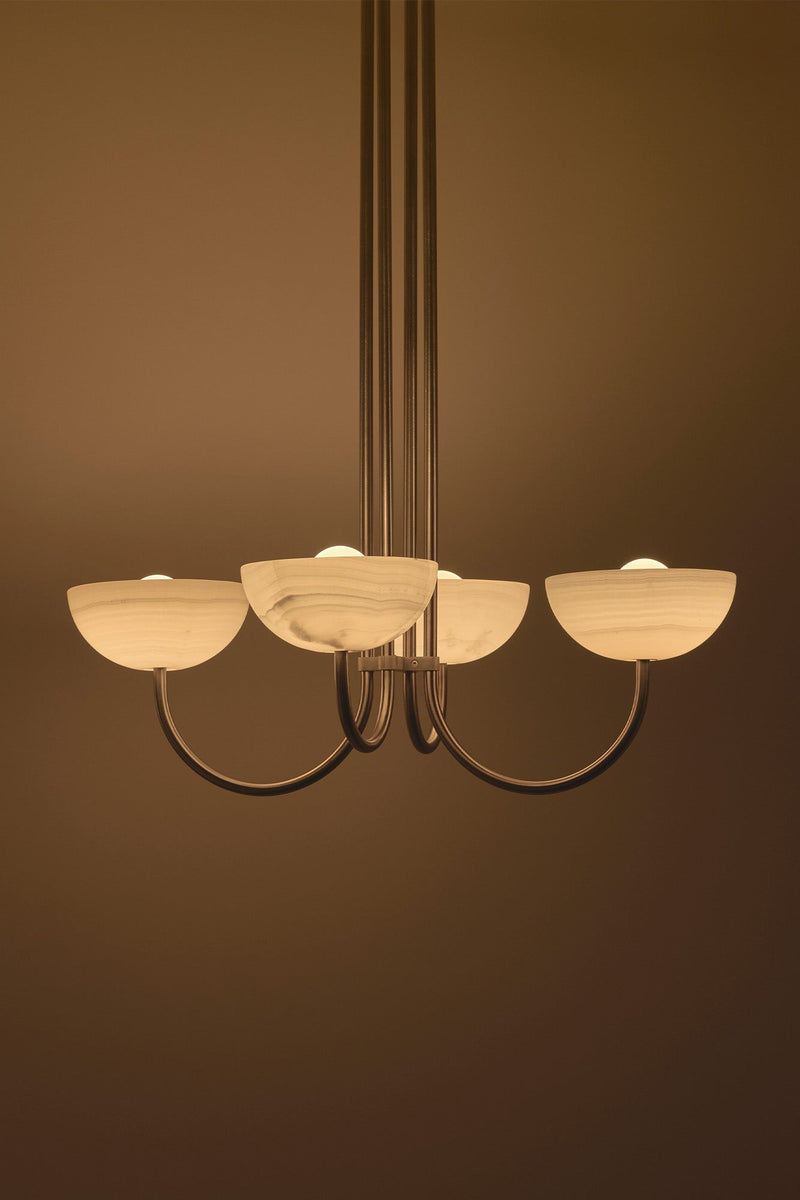 Aurelia Chandelier, Narrow Pendant Light - Stone - Marz Designs - Marz Designs - :lightonpdp