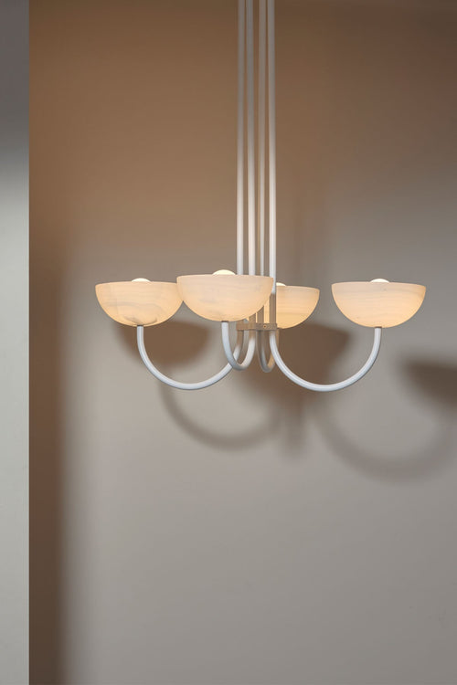 Aurelia Chandelier, Narrow Pendant Light - Stone