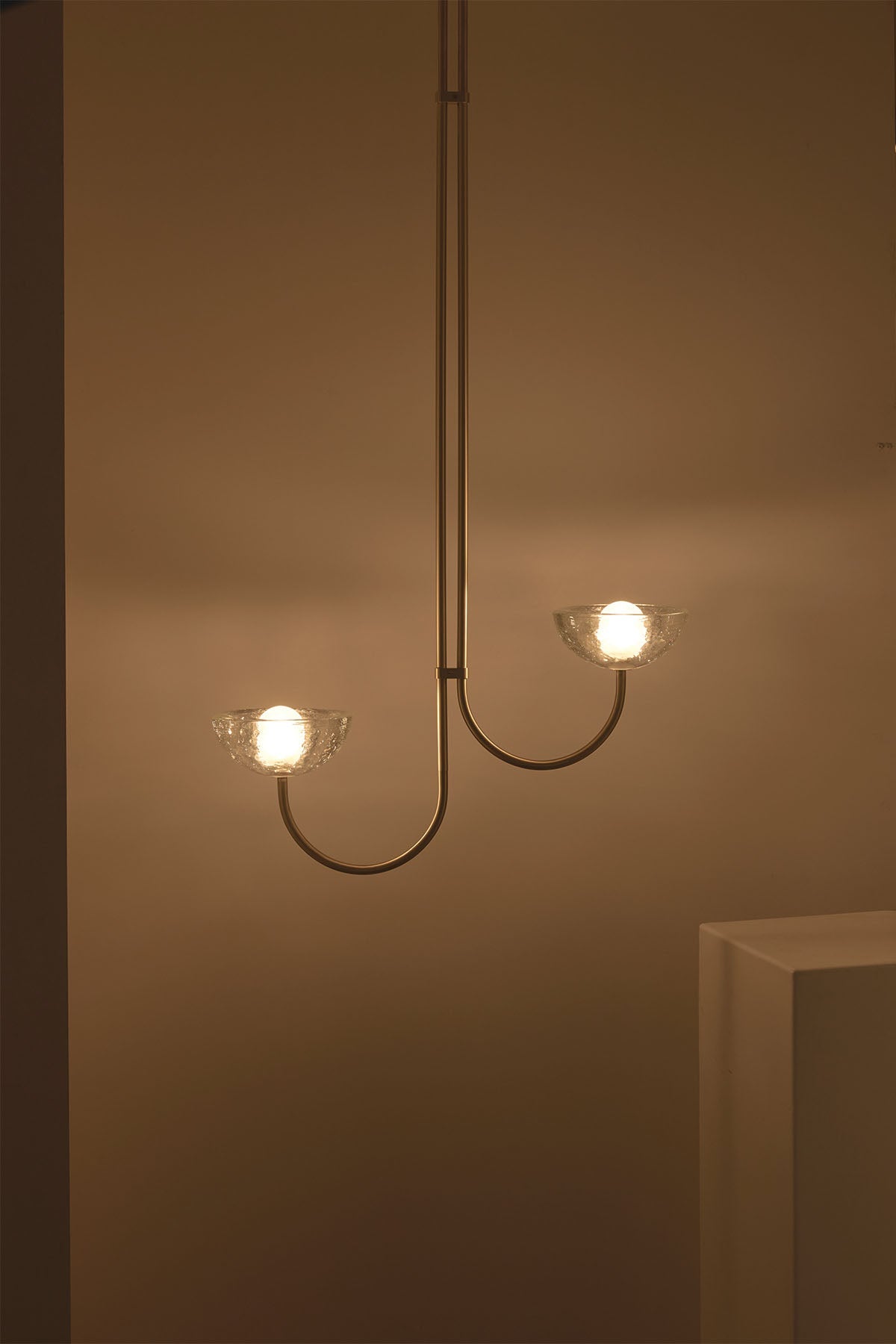 Aurelia Double Offset Pendant Light, Cast Glass - Marz DesignsMarz Designs