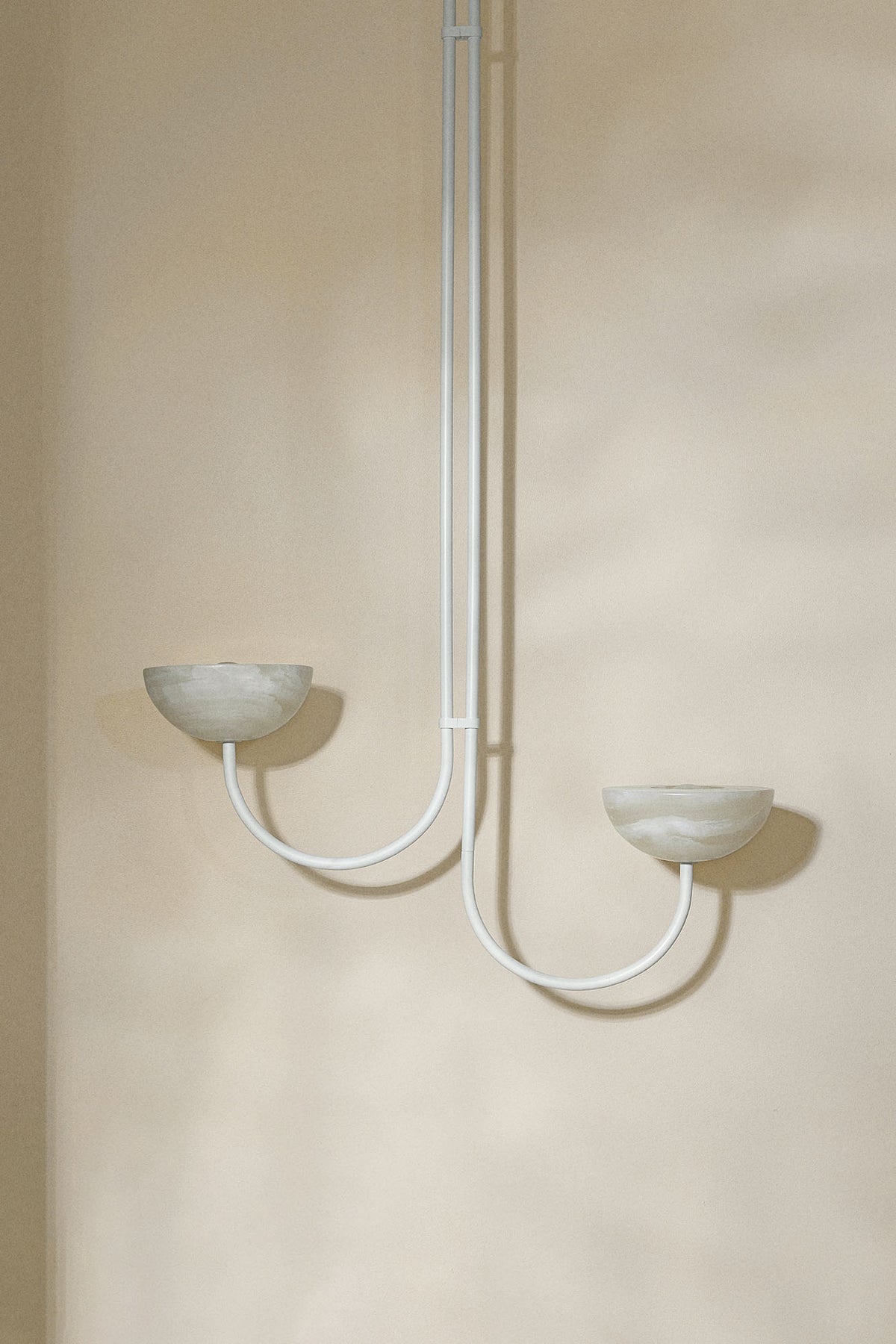 Aurelia Double Offset Pendant Light, Stone - Marz Designs - Marz Designs - Aurelia Double Offset Pendant Light, Stone