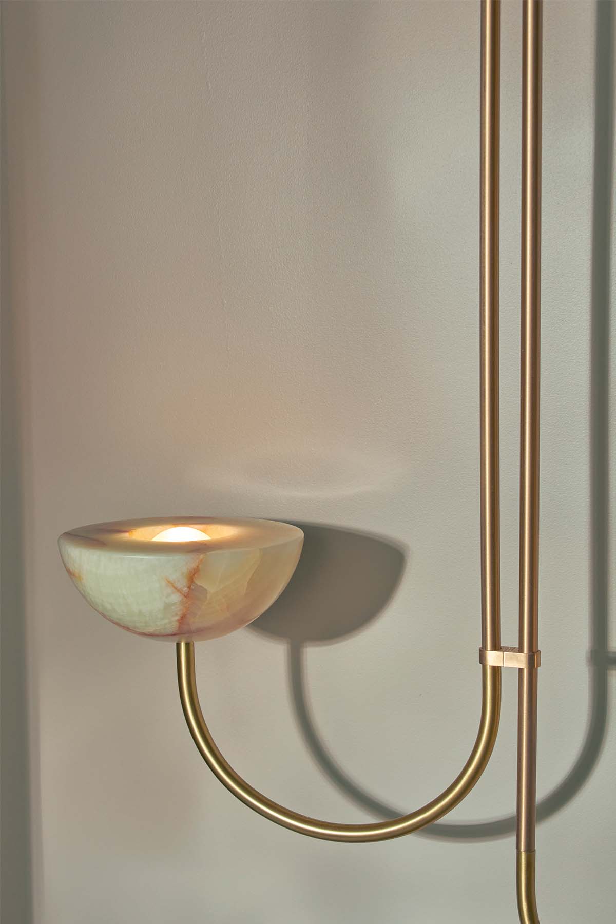 Aurelia Double Offset Pendant Light, Stone - Marz Designs - Marz Designs - Aurelia Double Offset Pendant Light, Stone