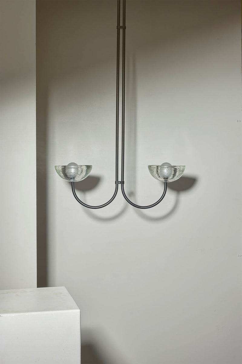 Aurelia Double Pendant Light, Cast Glass - Marz DesignsMarz Designs