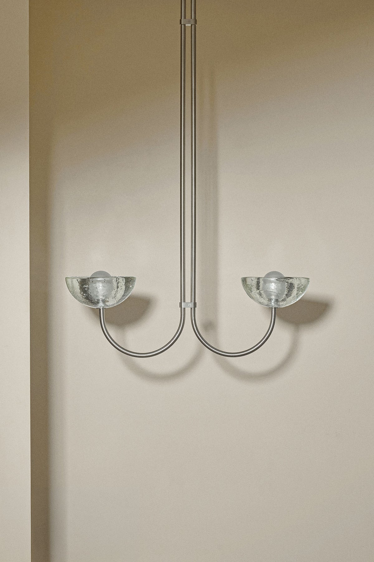 Aurelia Double Pendant Light, Cast Glass - Marz Designs - Marz Designs - Aurelia Double Pendant Light, Cast Glass
