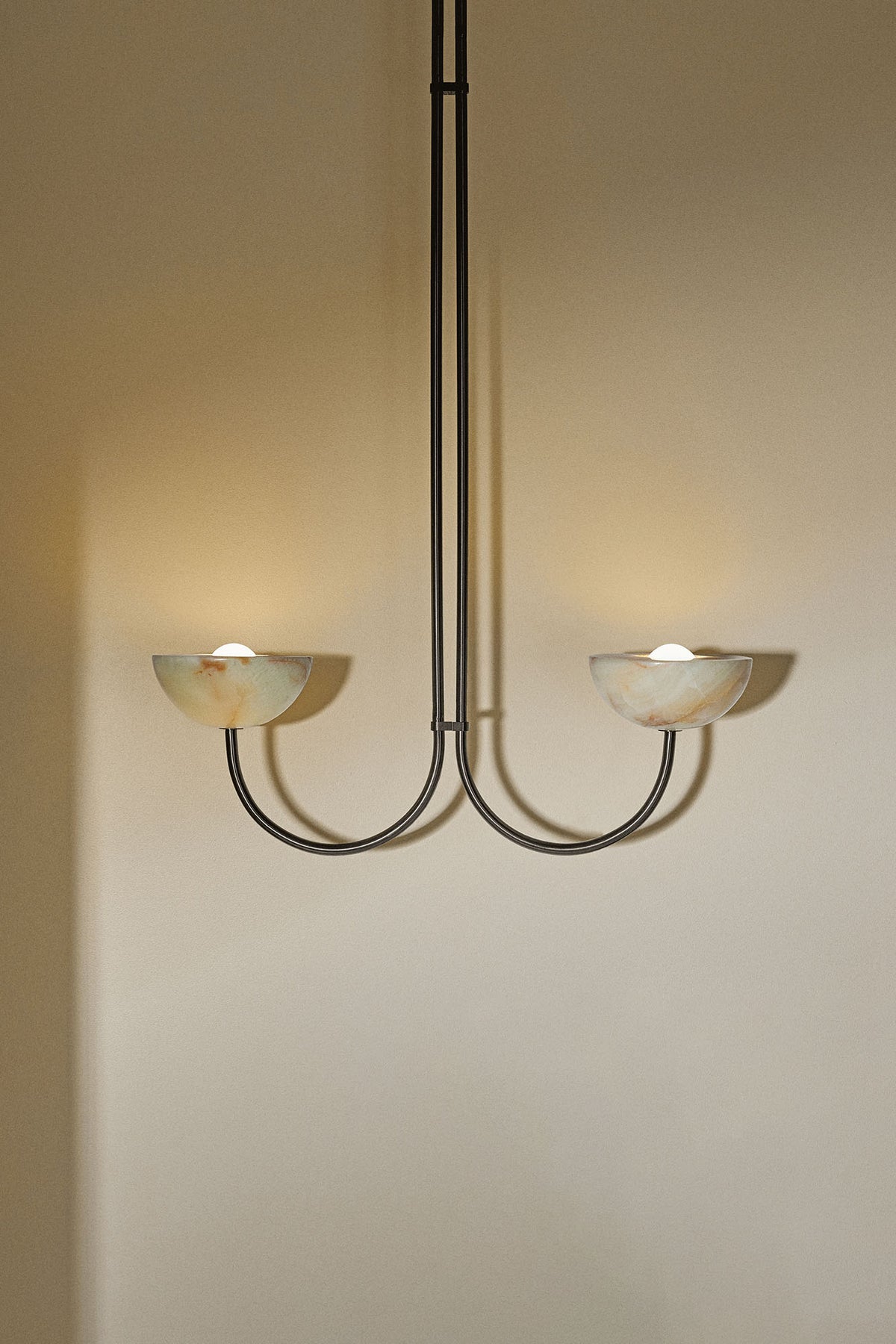Aurelia Double Pendant Light, Stone - Marz Designs - Marz Designs - :lightonpdp