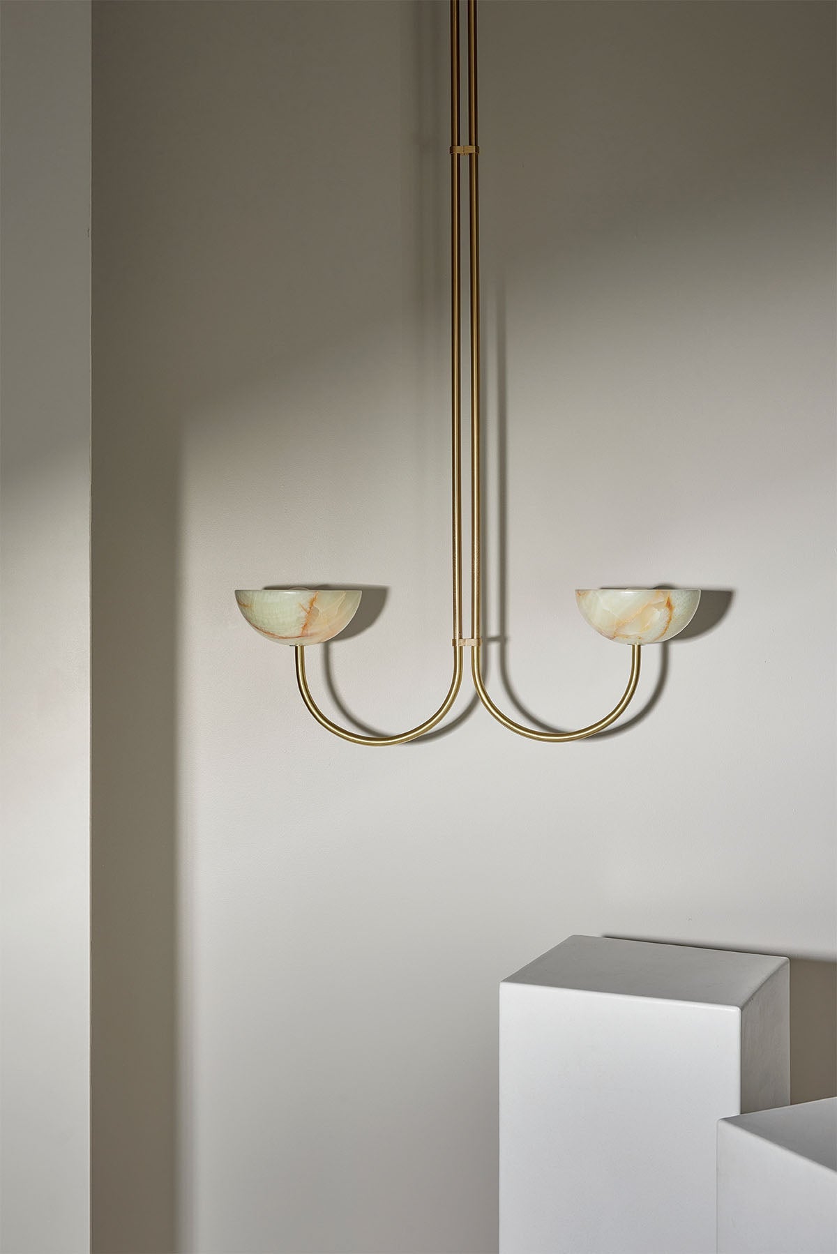 Aurelia Double Pendant Light, Stone - Marz Designs - Marz Designs - Aurelia Double Pendant Light, Stone