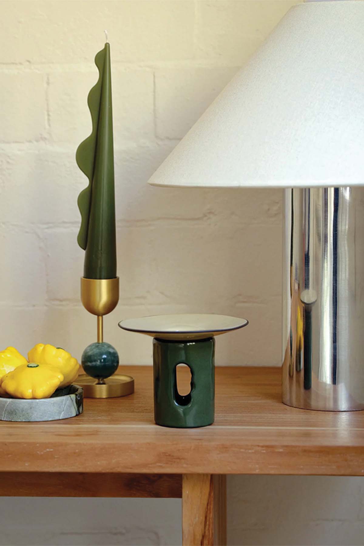 Black Blaze - Lumi√®re Oil Burner in Olive - Marz Designs - Marz Designs - Black Blaze - Lumi√®re Oil Burner in Olive