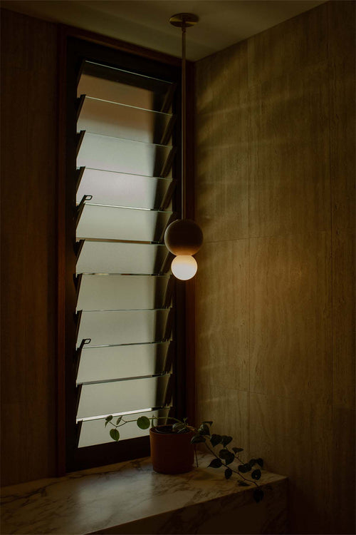 Bright Beads Sphere Pendant Light - Solid Rod