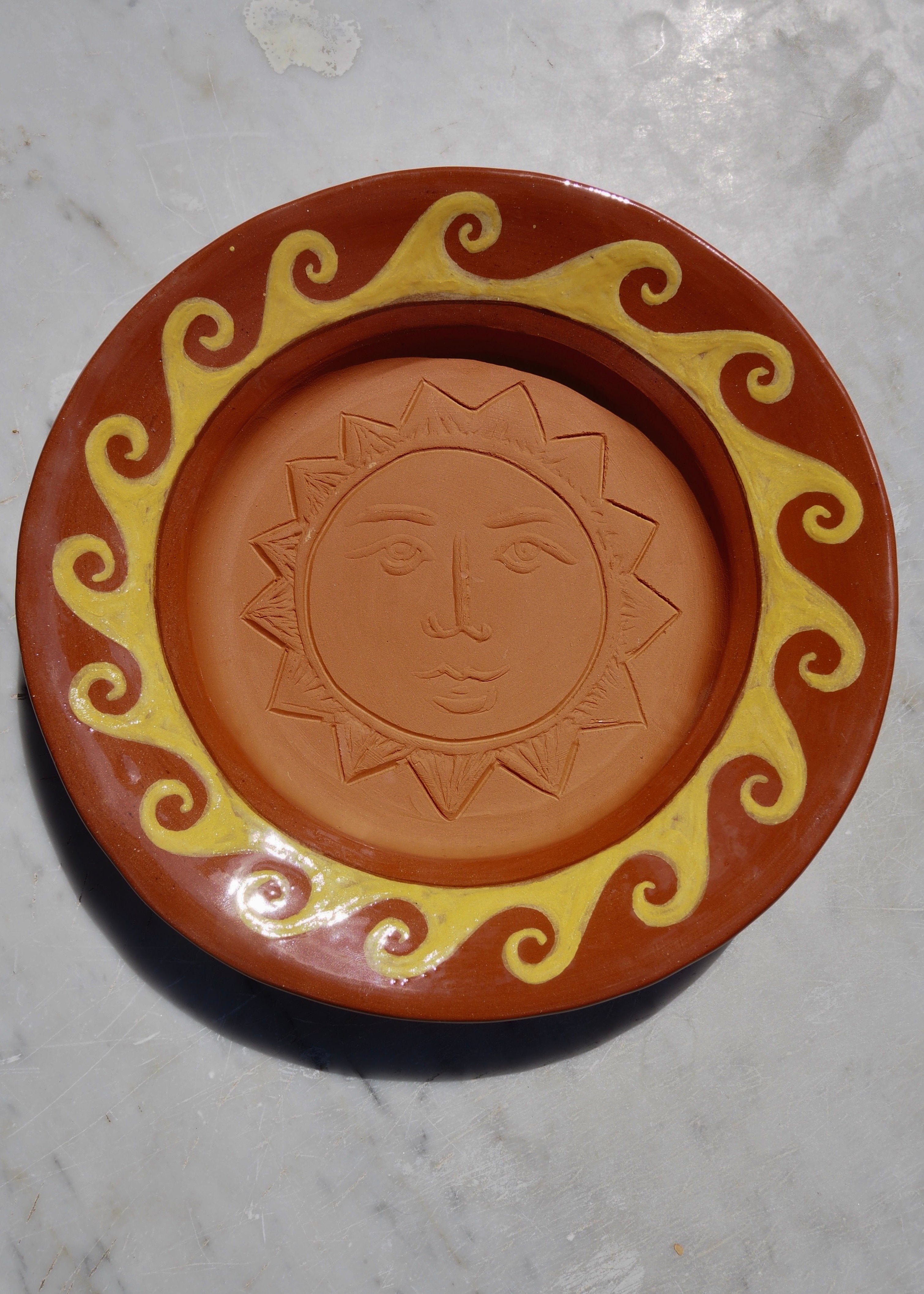 Di Lunedi Stamped sun Puglia plate - Marz DesignsDi Lunedi