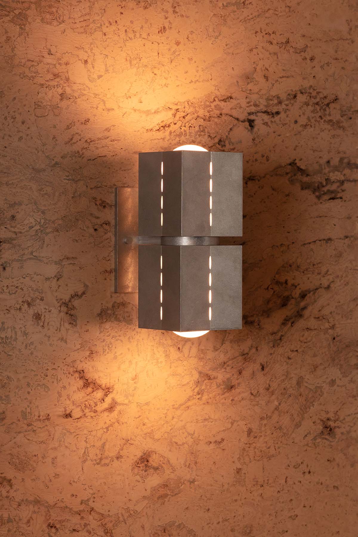 Polaris Wall Light, Sm, Tumbled Aluminium