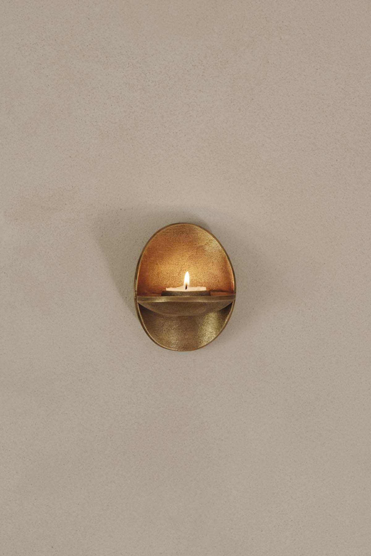 Ferm Living Agape Wall Tea Candle Holder - Brass - Marz DesignsFerm Living