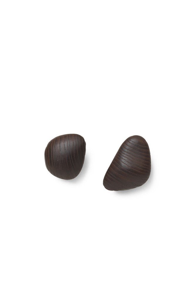 Ferm Living - Cairn Hooks - Set of 2 - Dark Brown - Marz Designs - Ferm Living - Ferm Living - Cairn Hooks - Set of 2 - Dark Brown