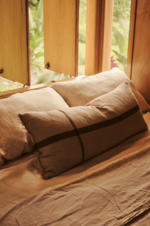 Ferm Living Calm Cushion - Camel / Black