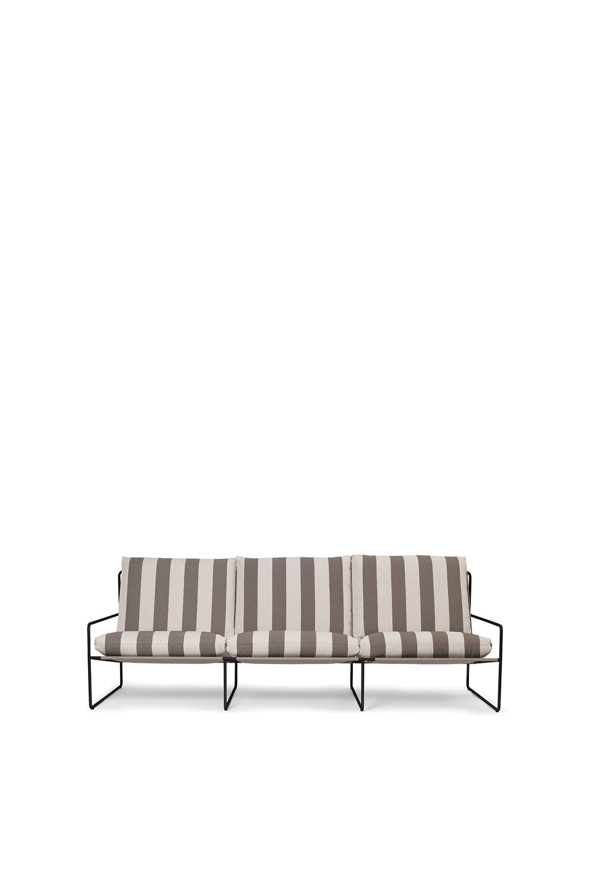 Ferm Living Desert 3 Seater - Stripe Black/Chocolate - Marz DesignsFerm Living