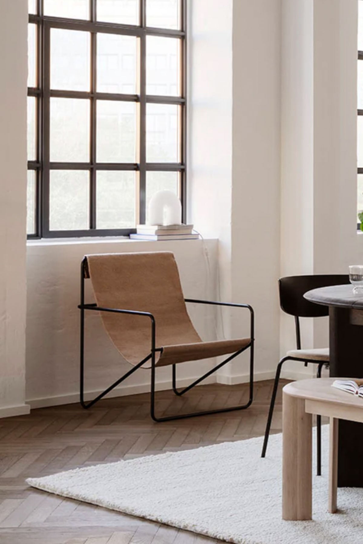 Ferm Living Desert Lounge Chair - Black, Sand - Marz Designs - Ferm Living - Ferm Living Desert Lounge Chair - Black, Sand