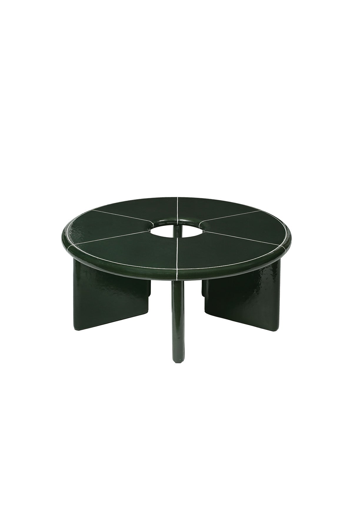 Ferm Living Deya Coffee Table - Dia 80 - Dark Green - Marz Designs - Ferm Living - Ferm Living Deya Coffee Table - Dia 80 - Dark Green