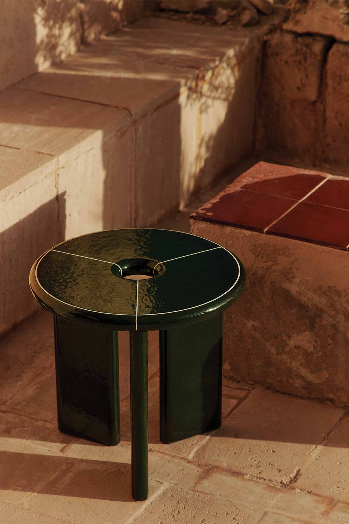 Ferm Living Deya Side Table - Dia 47 - Dark Green - Marz Designs - Ferm Living - Ferm Living Deya Side Table - Dia 47 - Dark Green