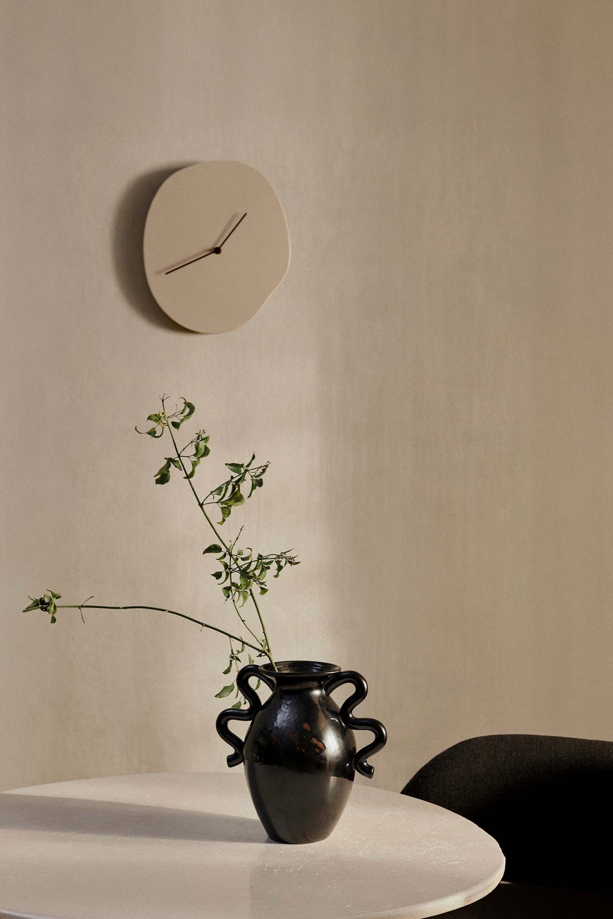 Ferm Living Melt Wall Clock - Cashmere - Marz Designs - Ferm Living - Ferm Living Melt Wall Clock - Cashmere