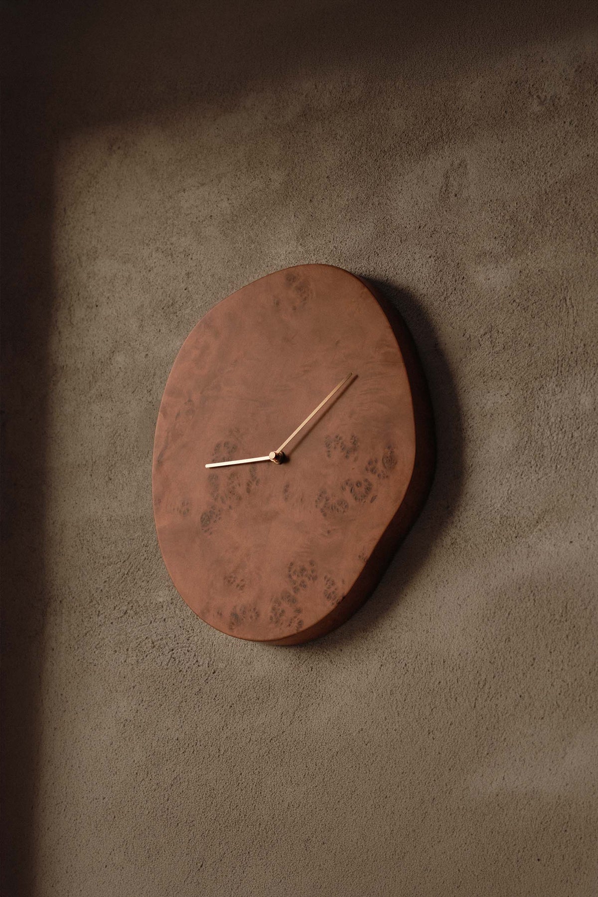 Ferm Living Melt Wall Clock - Dark Stained Burl - Marz Designs - Ferm Living - Ferm Living Melt Wall Clock - Dark Stained Burl
