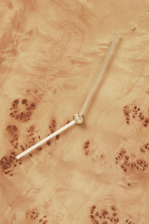 Ferm Living Melt Wall Clock - Natural Burl
