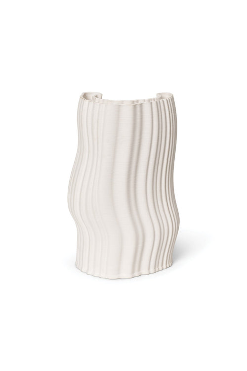 Ferm Living, Moire Vase Large - Offwhite
