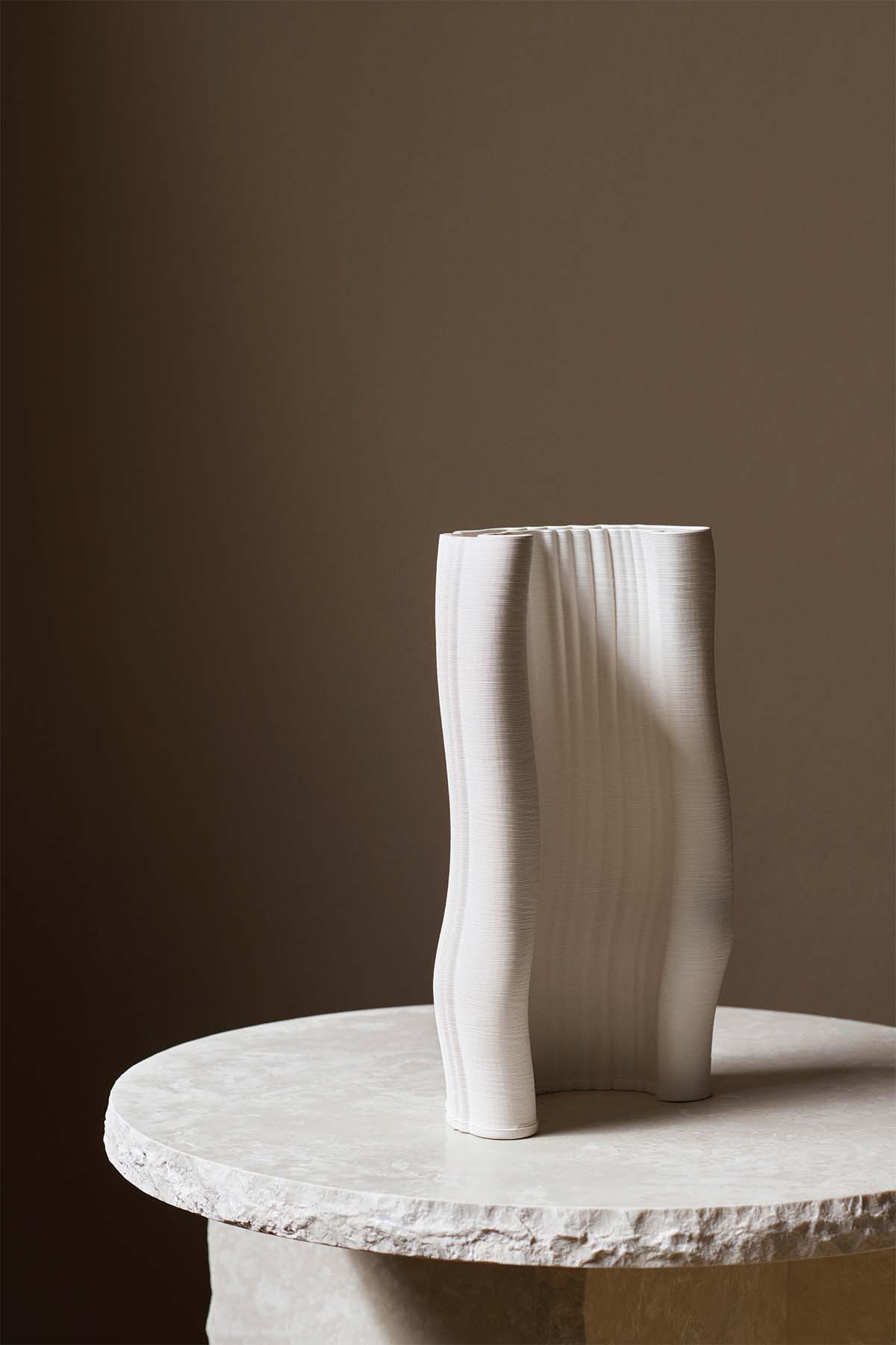 Ferm Living, Moire Vase Large - Offwhite - Marz Designs - Ferm Living -