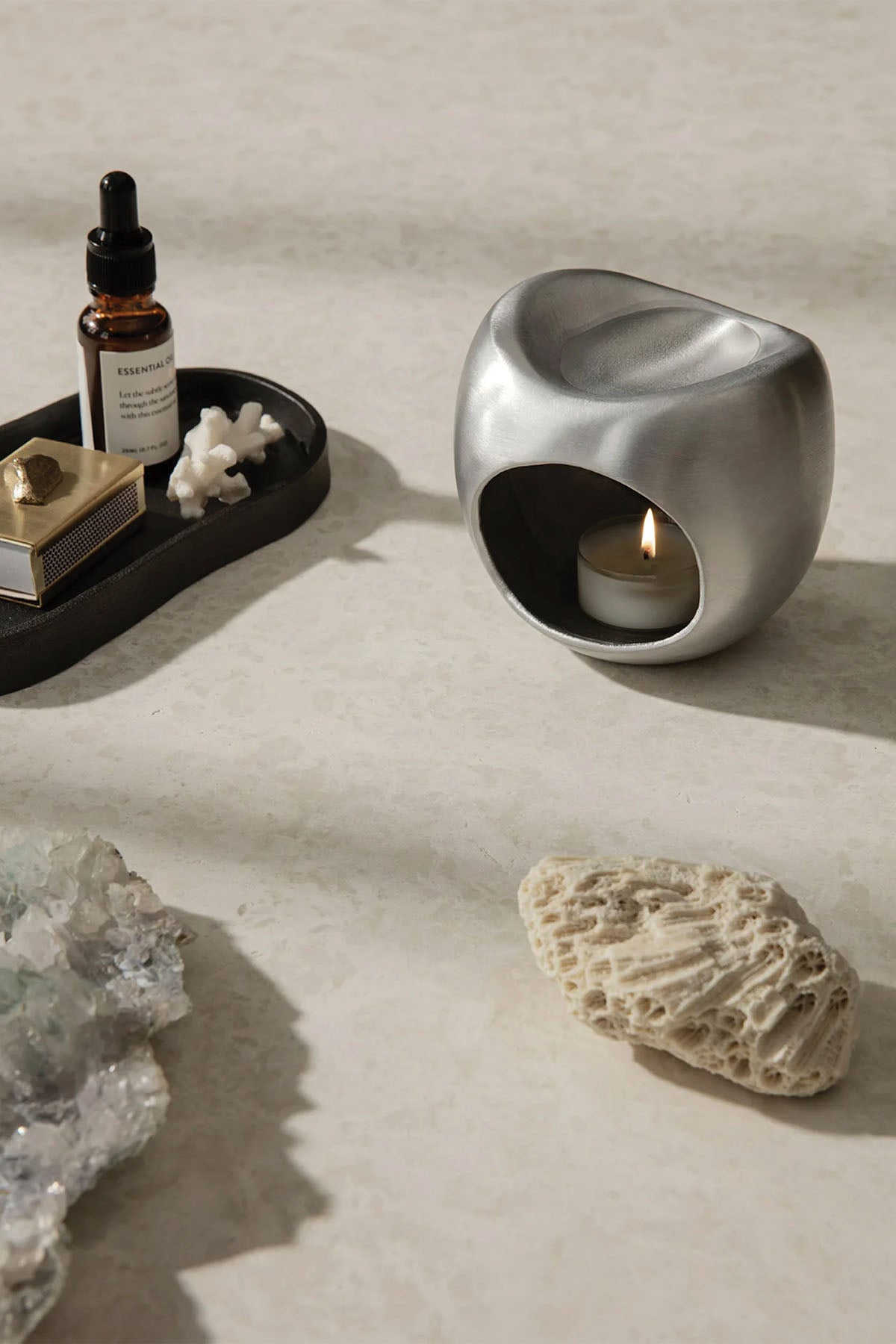 Ferm Living Odel Oil Burner - Aluminium - Marz DesignsFerm Living