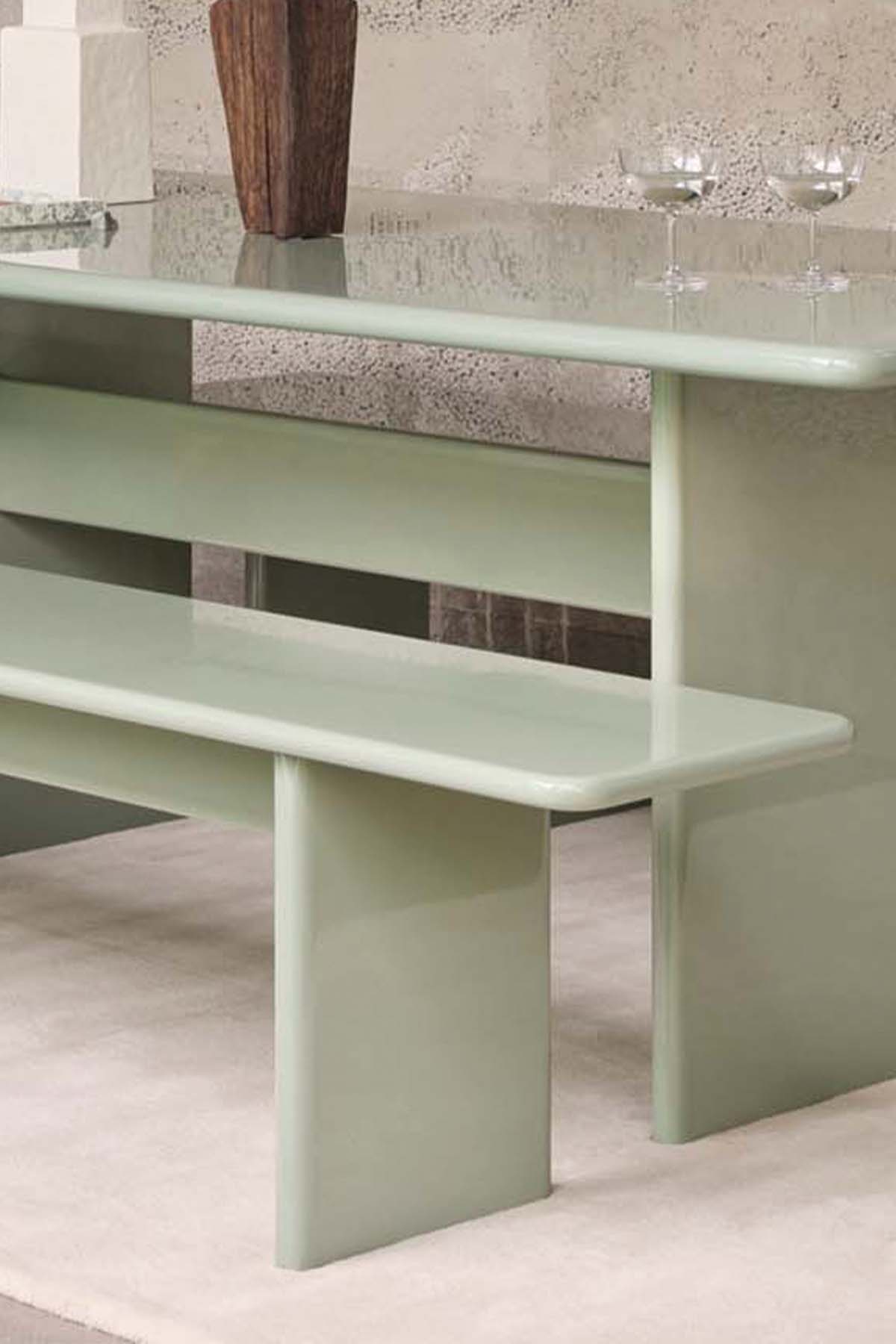 Ferm Living - Rink Bench - Tea Green - Marz Designs - Ferm Living - Ferm Living - Rink Bench - Tea Green