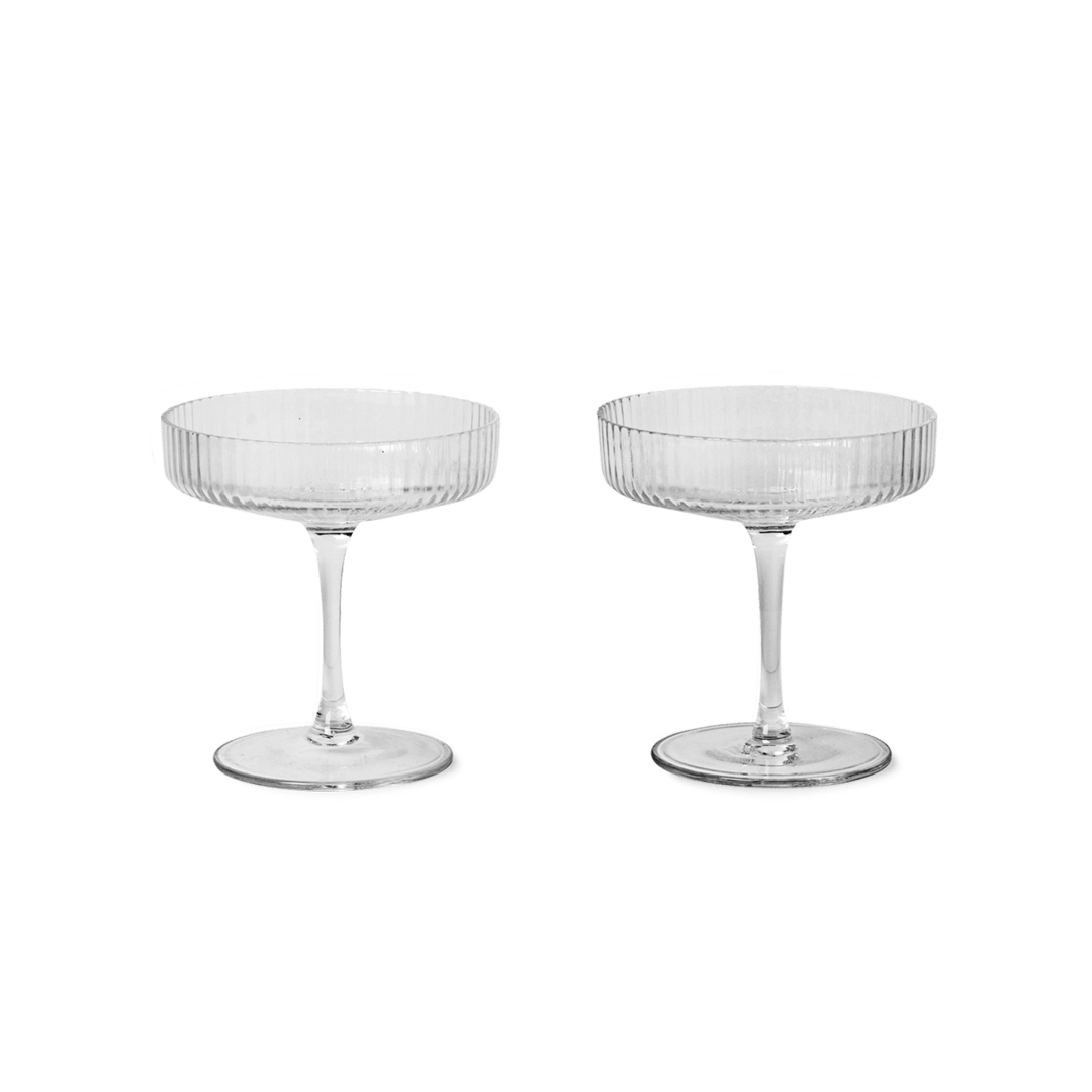 Ferm Living Ripple Champagne Saucer - Set of Two - Marz Designs - Ferm Living - Ferm Living Ripple Champagne Saucer - Set of Two