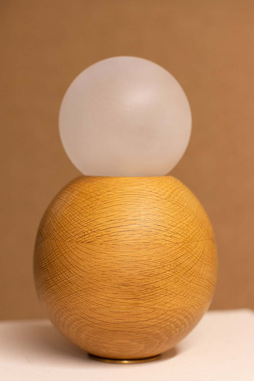 Imperfect Bright Beads Sphere Table - Oak, 240V