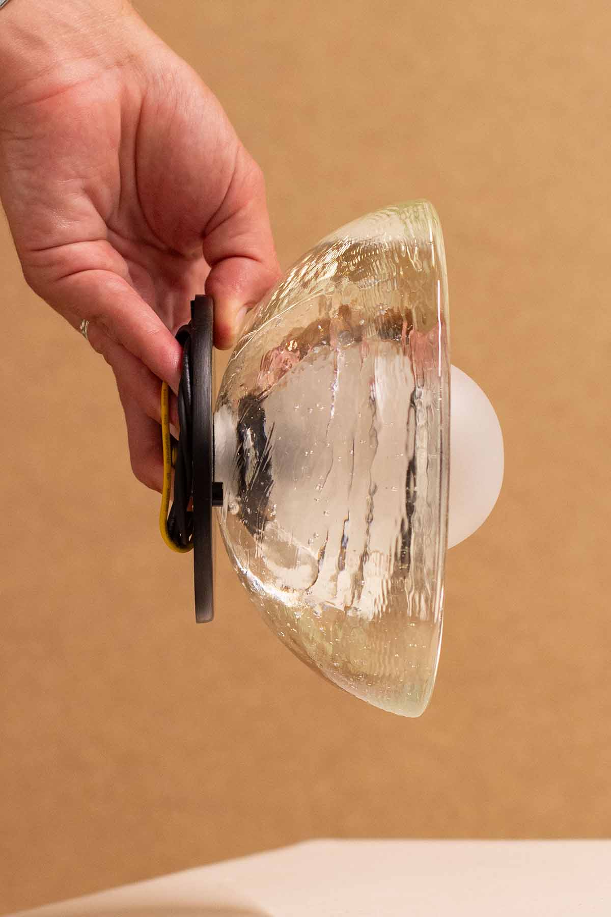 Imperfect Aurelia Surface Sconce - Cast Glass, Black - Marz Designs - Marz Designs - Imperfect Aurelia Surface Sconce - Cast Glass, Black