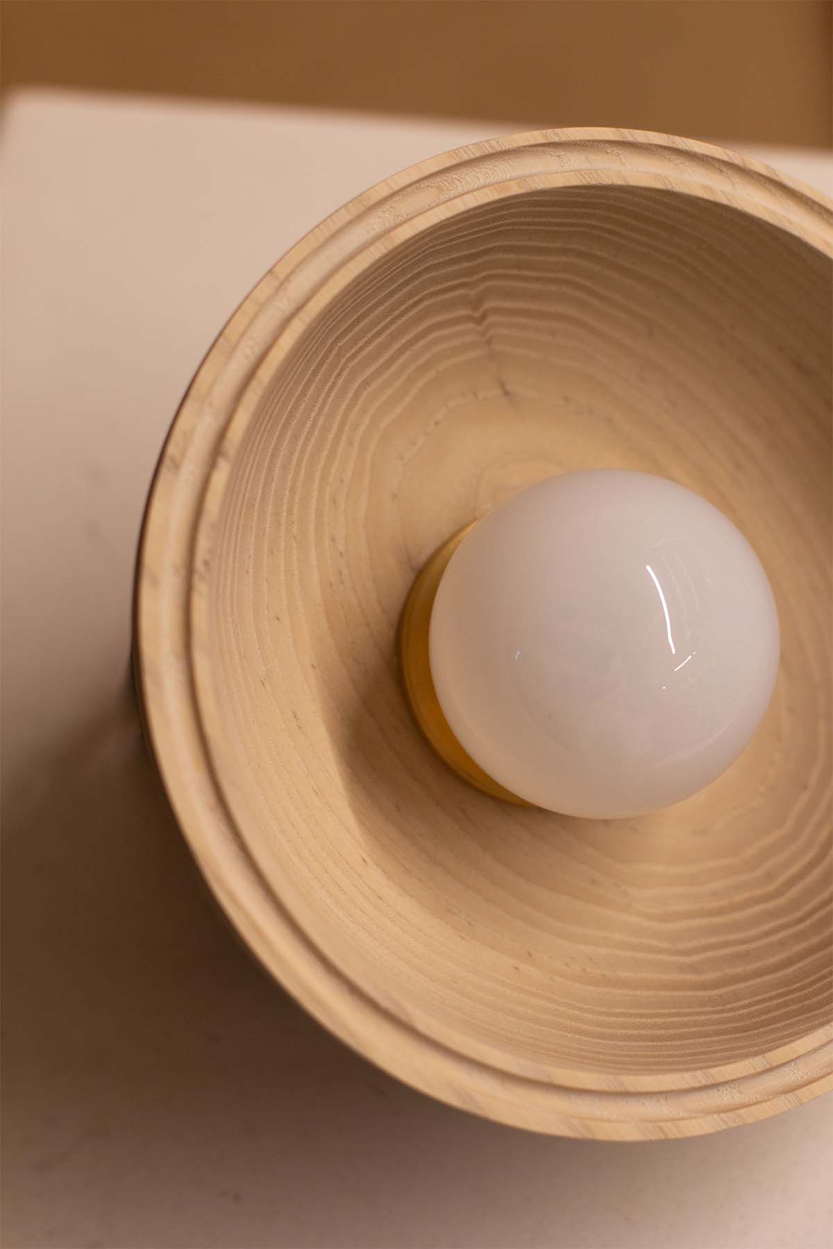 Imperfect Selene Surface Sconce - Small, Ash, Brass - Marz DesignsMarz Designs