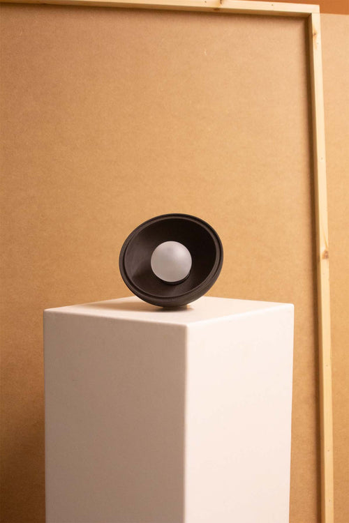 Imperfect Selene Surface Sconce - Small, Black Spruce, Brushed Black